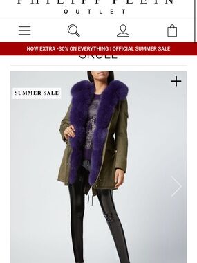 Philipp Plein Olive Utility Jacket with pink  Fur Trim see photos.  Pink trim